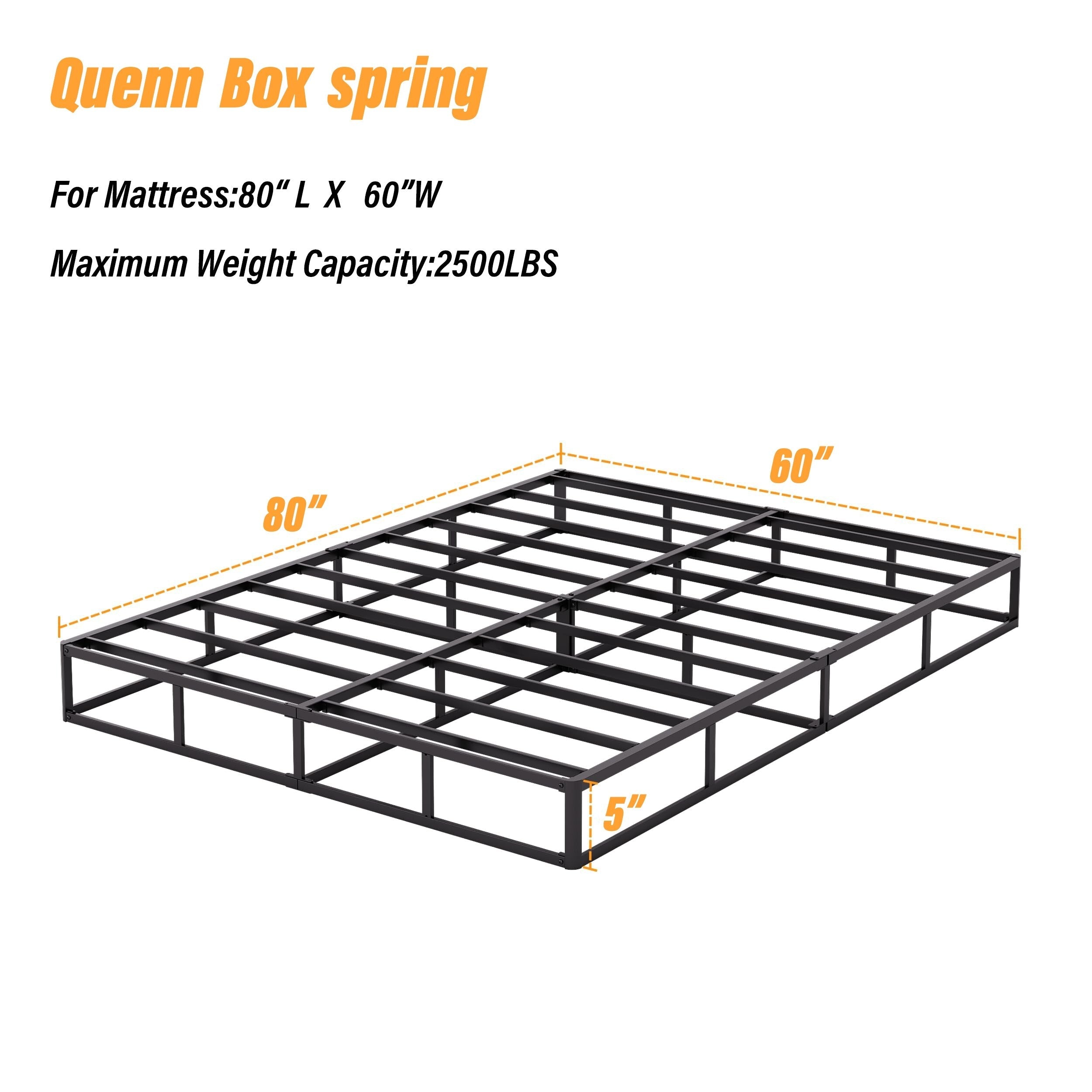 5-Zoll-Metallfeder mit niedrigem Profil, robuste Konstruktion mit grauer Abdeckung