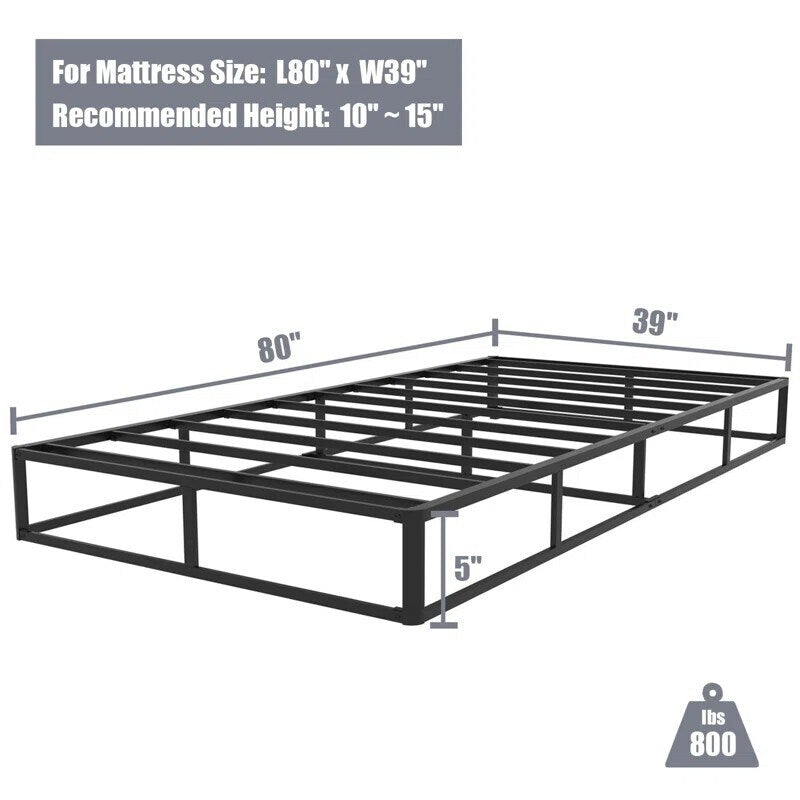 5-Zoll-Metallfeder mit niedrigem Profil, robuste Konstruktion mit grauer Abdeckung