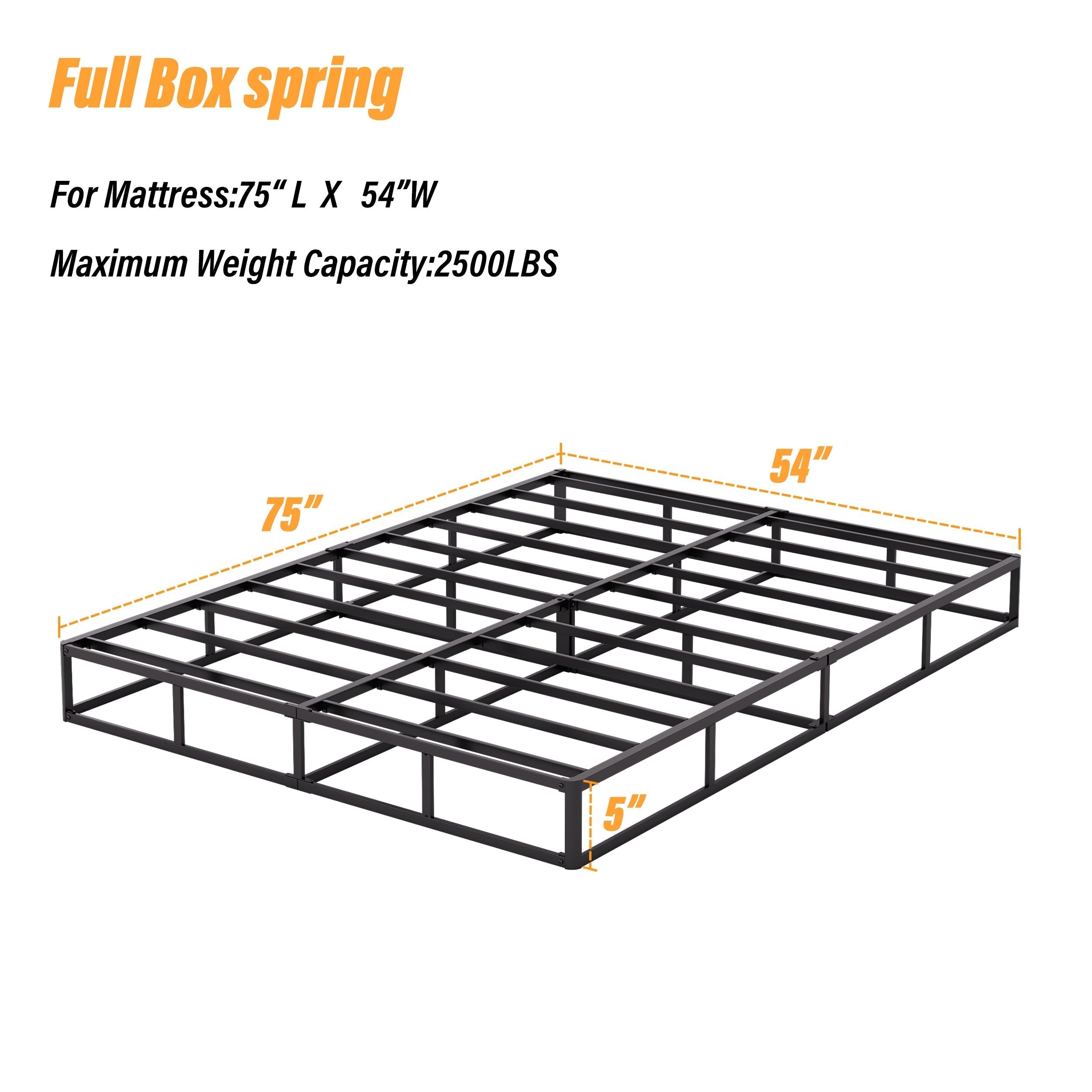 5-Zoll-Metallfeder mit niedrigem Profil, robuste Konstruktion mit grauer Abdeckung