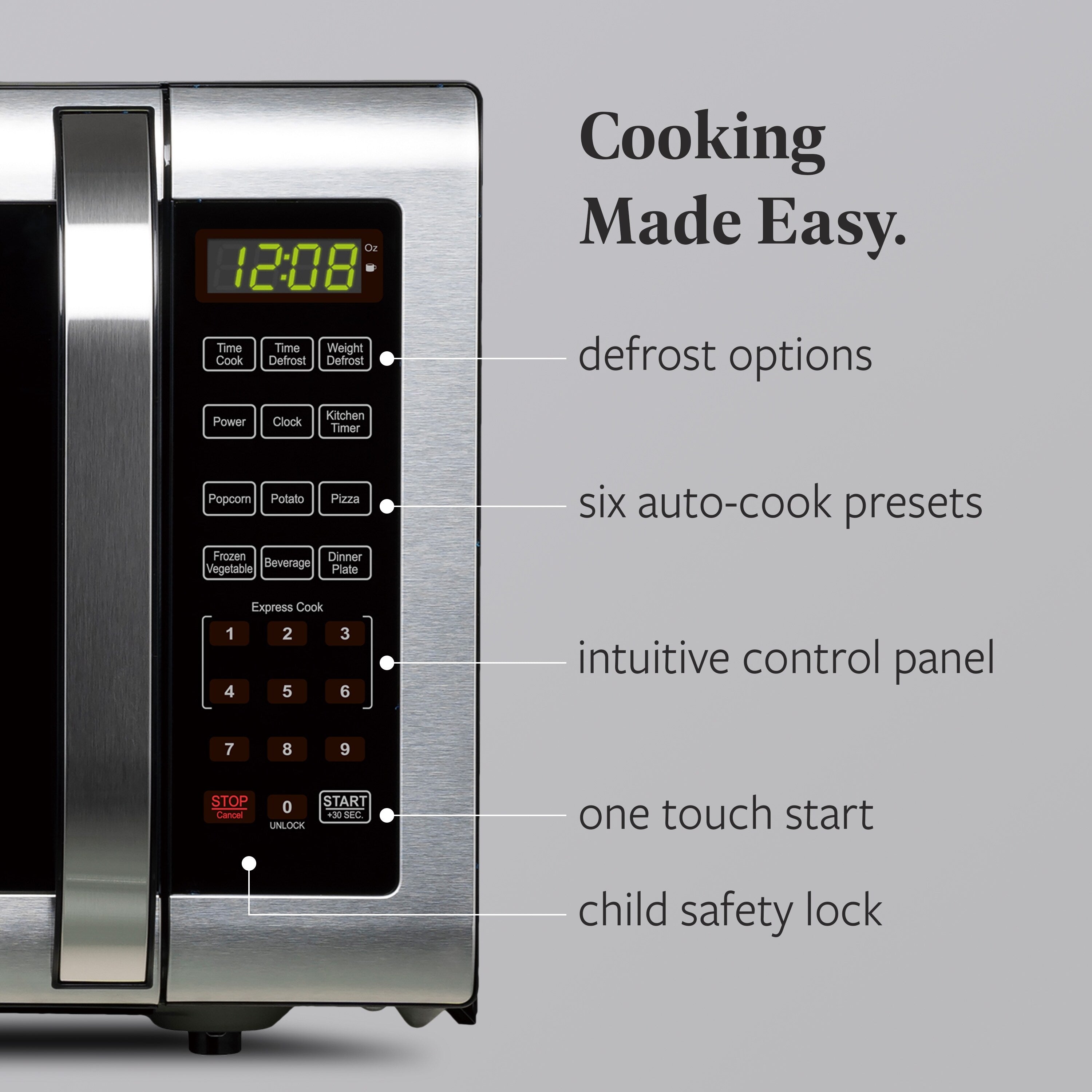 Farberware Mikrowellenofen, 1,6 Kubikfuß, gebürsteter Edelstahl