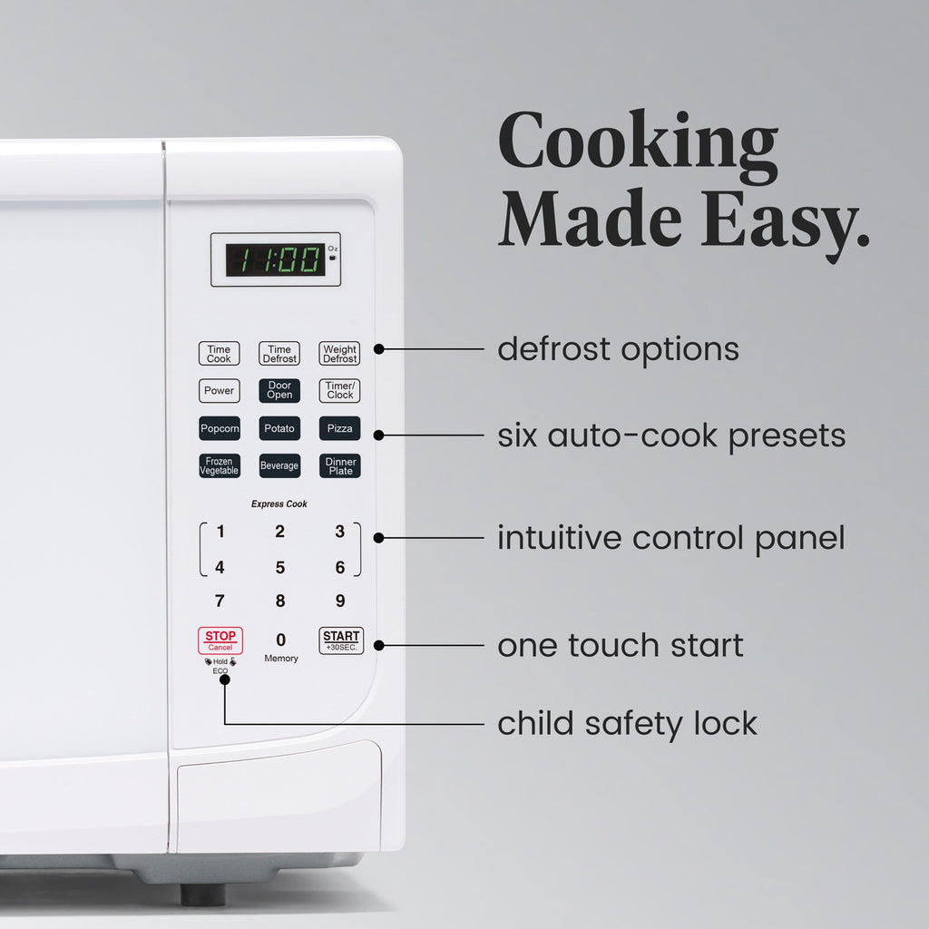 Farberware 1000-Watt 1,1 Kubikfuß (ca. 31 Liter) Mikrowellenherd für die Arbeitsplatte mit LED-Beleuchtung und Kindersicherung