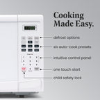 Farberware 1000-Watt 1,1 Kubikfuß (ca. 31 Liter) Mikrowellenherd für die Arbeitsplatte mit LED-Beleuchtung und Kindersicherung