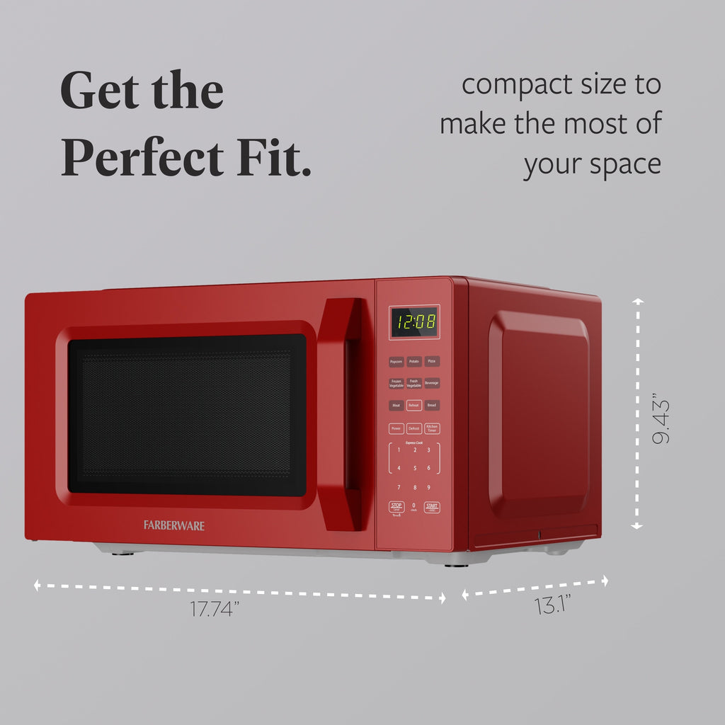 Farberware 700-Watt Kompakt-Mikrowelle für die Arbeitsplatte