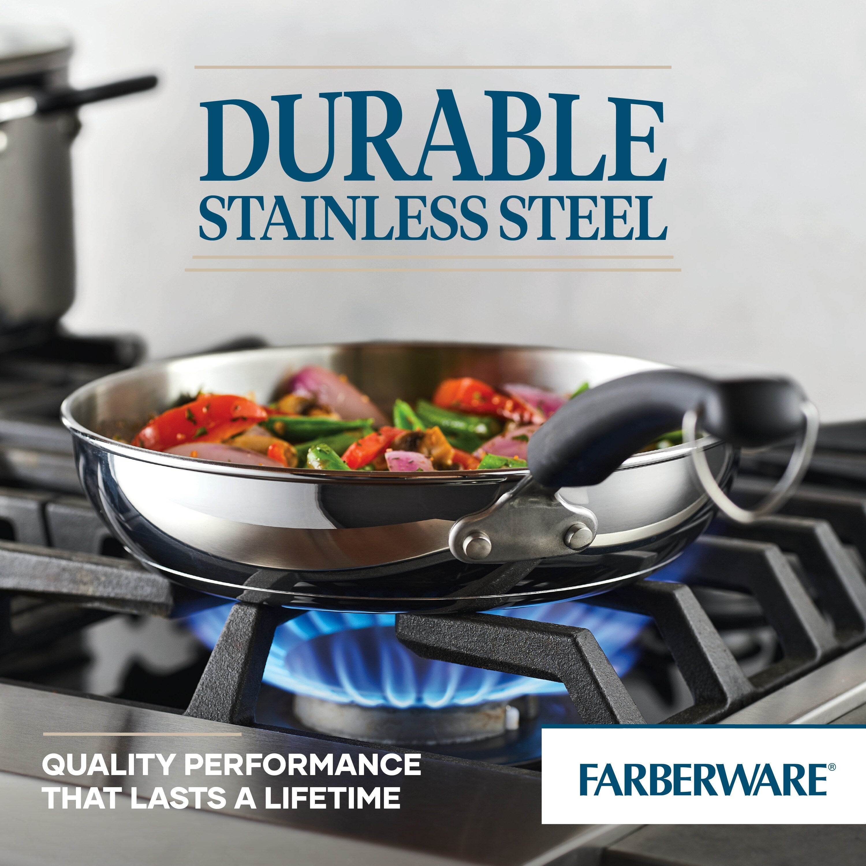 Farberware Brilliance Edelstahl-Kochgeschirrset, 10-teilig