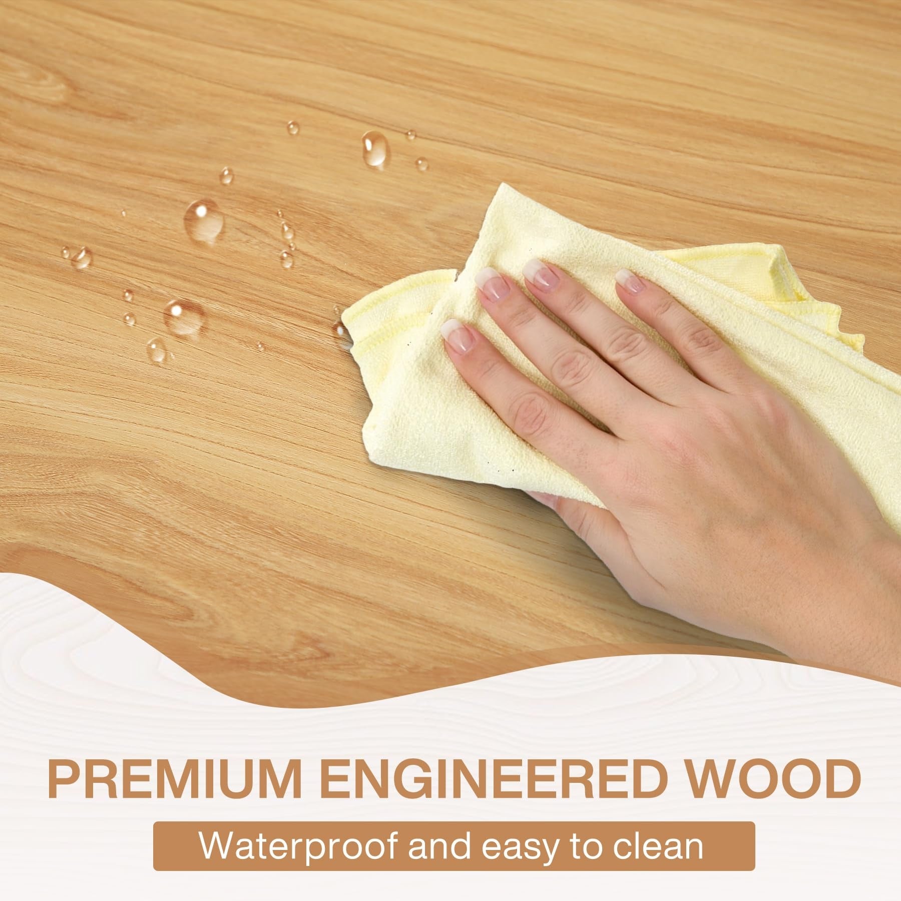 Esstisch im Landhausstil für 6 Personen, 70,8 Zoll (180 cm) rechteckiger Küchentisch aus Holz