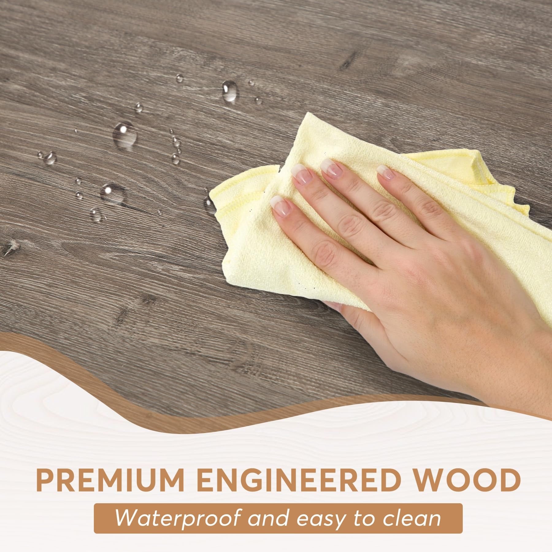 Esstisch im Landhausstil für 6 Personen, 70,8 Zoll (180 cm) rechteckiger Küchentisch aus Holz