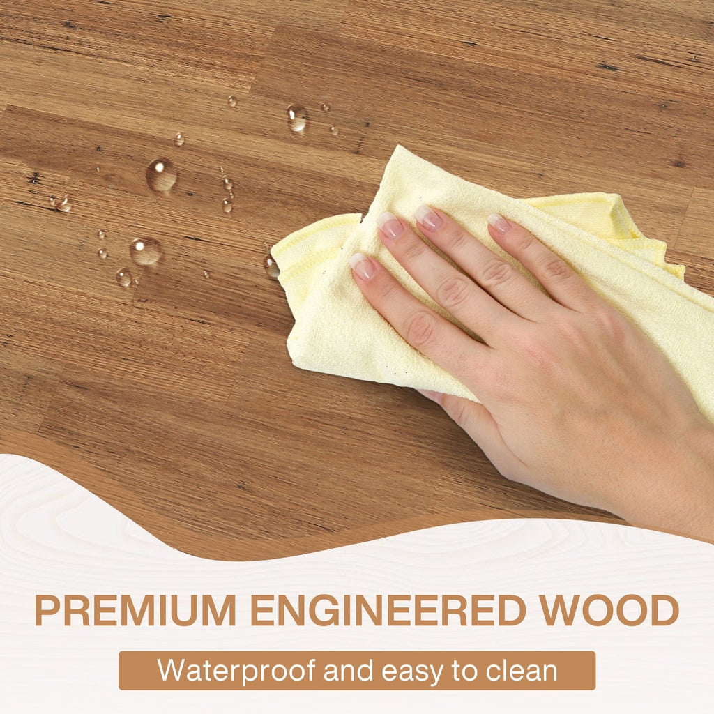 Esstisch im Landhausstil für 6 Personen, 70,8 Zoll (180 cm) rechteckiger Küchentisch aus Holz