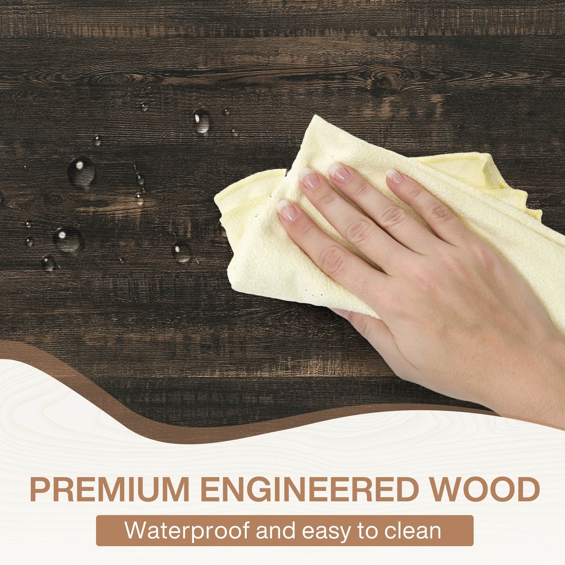 Esstisch im Landhausstil für 6 Personen, 70,8 Zoll (180 cm) rechteckiger Küchentisch aus Holz