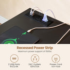 Landhaus-Schreibtisch für das Homeoffice, Aktenschublade, Monitorständer, Steckdose