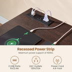 Landhaus-Schreibtisch für das Homeoffice, Aktenschublade, Monitorständer, Steckdose