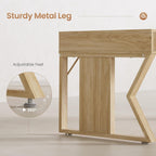 Landhaus-Schreibtisch für das Homeoffice, Aktenschublade, Monitorständer, Steckdose