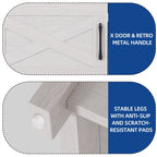 TV-Ständer im Landhausstil für Fernseher bis zu 65 Zoll mit Türen und offenen Regalen, Medienkonsole mit Steckdose