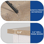 TV-Ständer im Landhausstil für Fernseher bis zu 65 Zoll mit Türen und offenen Regalen, Medienkonsole mit Steckdose