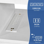 TV-Ständer im Landhausstil für Fernseher bis zu 65 Zoll mit Türen und offenen Regalen, Medienkonsole mit Steckdose