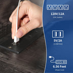 TV-Ständer im Landhausstil für Fernseher bis zu 65 Zoll mit Türen und offenen Regalen, Medienkonsole mit Steckdose