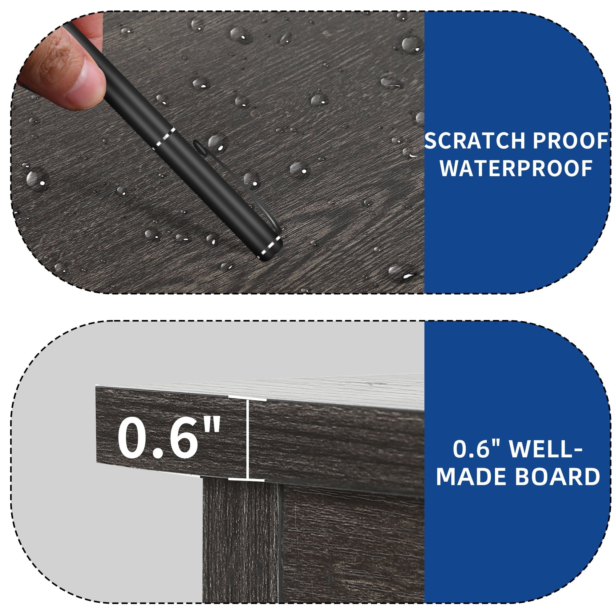 TV-Ständer im Landhausstil für Fernseher bis zu 65 Zoll mit Türen und offenen Regalen, Medienkonsole mit Steckdose