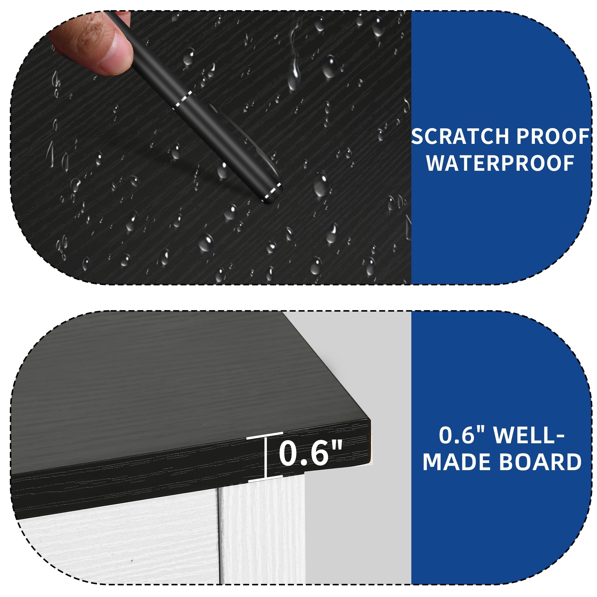 TV-Ständer im Landhausstil für Fernseher bis zu 65 Zoll mit Türen und offenen Regalen, Medienkonsole mit Steckdose