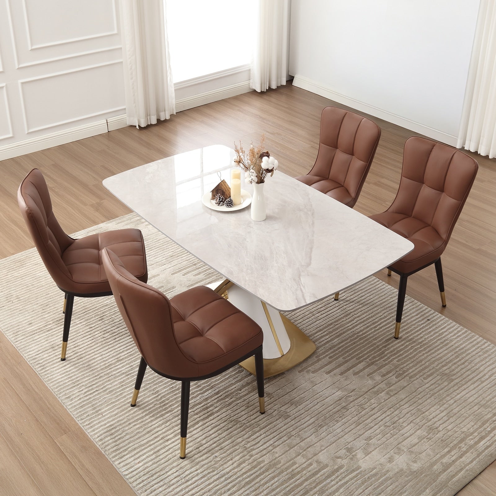 Esszimmerstühle mit Kunstlederbezug, 2er-Set (4er-Pack)