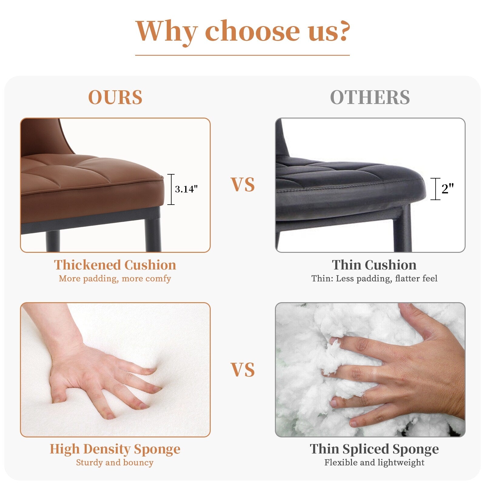 Esszimmerstühle mit Kunstlederbezug, 2er-Set (4er-Pack)