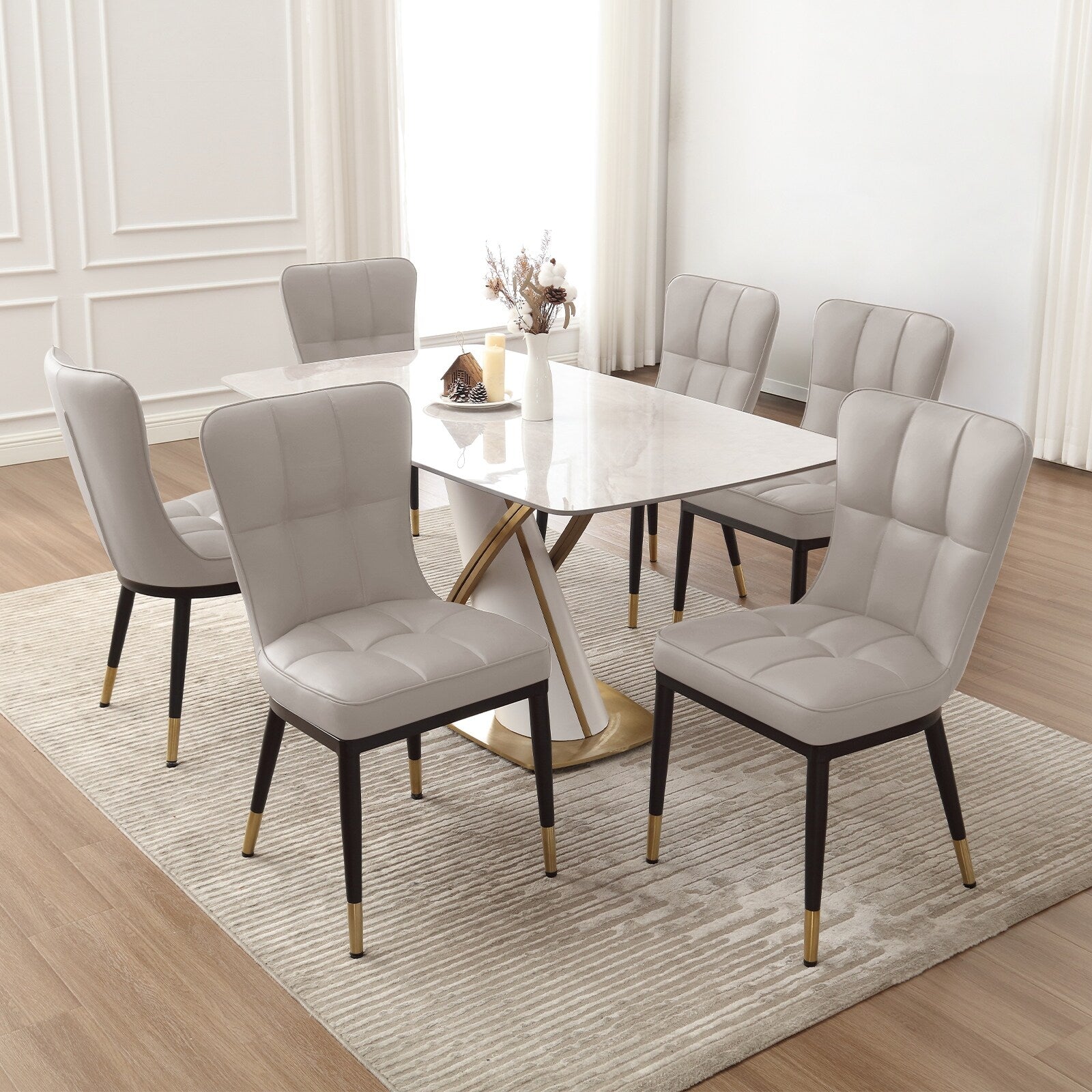 Esszimmerstühle mit Kunstlederbezug, 2er-Set (4er-Pack)