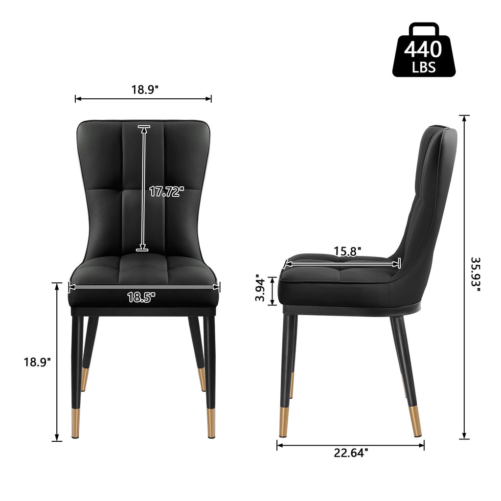 Esszimmerstühle mit Kunstlederbezug, 2er-Set (4er-Pack)