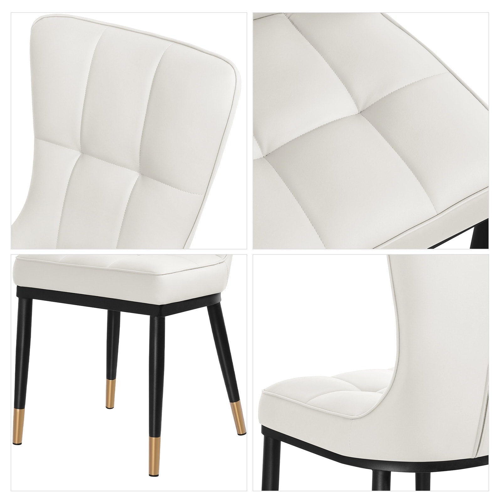 Esszimmerstühle mit Kunstlederbezug, 2er-Set (4er-Pack)