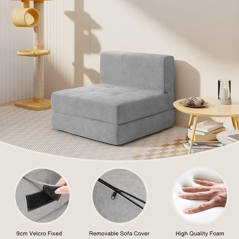 3-in-1-Verwandlungssessel: Klappstuhl, ausklappbare Liege und Schlaffunktion