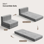 3-in-1-Verwandlungssessel: Klappstuhl, ausklappbare Liege und Schlaffunktion