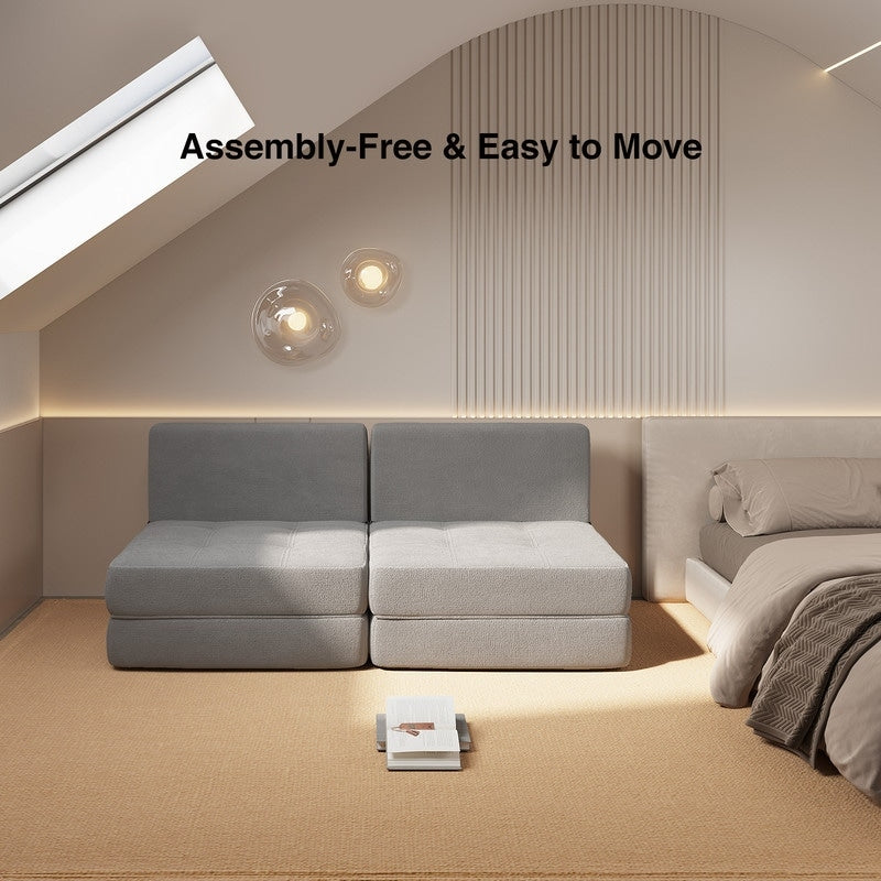 3-in-1-Verwandlungssessel: Klappstuhl, ausklappbare Liege und Schlaffunktion