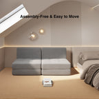 3-in-1-Verwandlungssessel: Klappstuhl, ausklappbare Liege und Schlaffunktion