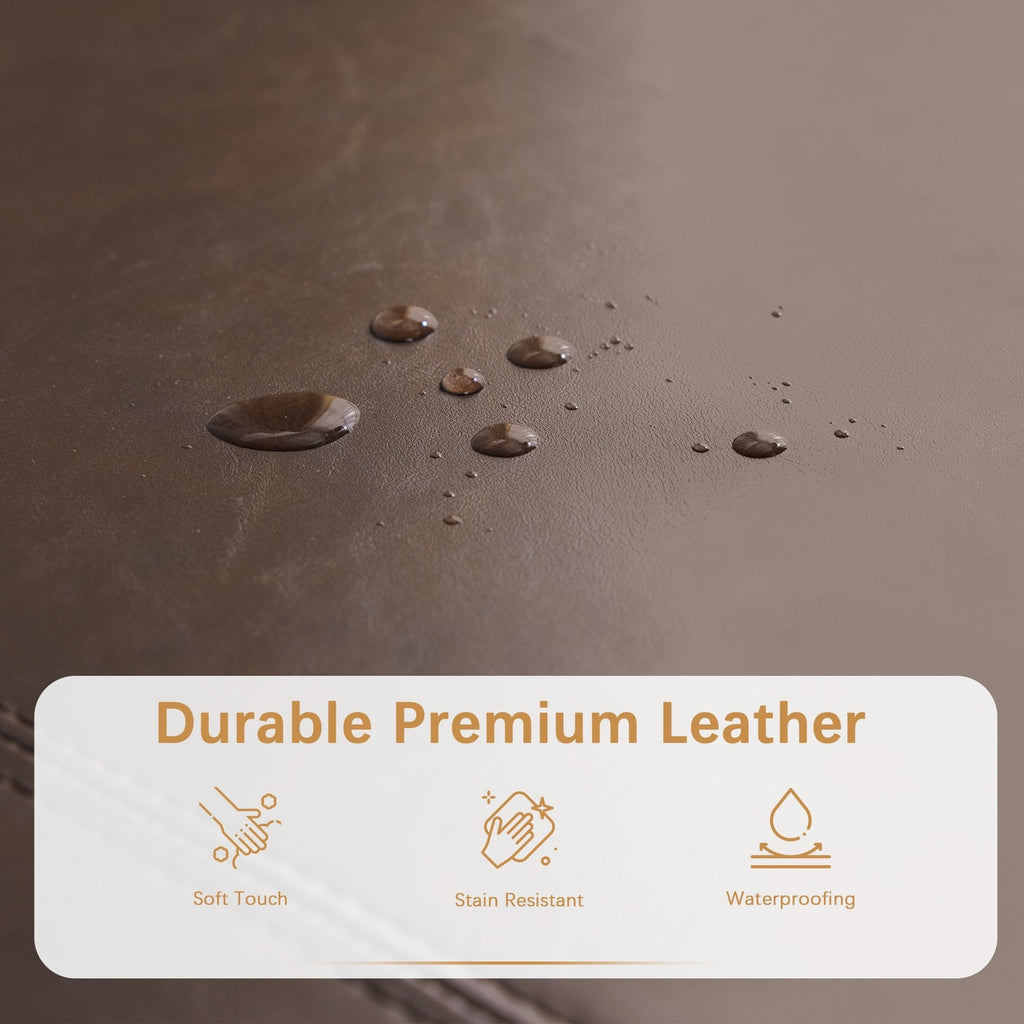 Gepolsterter, rechteckiger Aufbewahrungshocker (50,3 x 17,5 x 18 cm) – Kunstleder