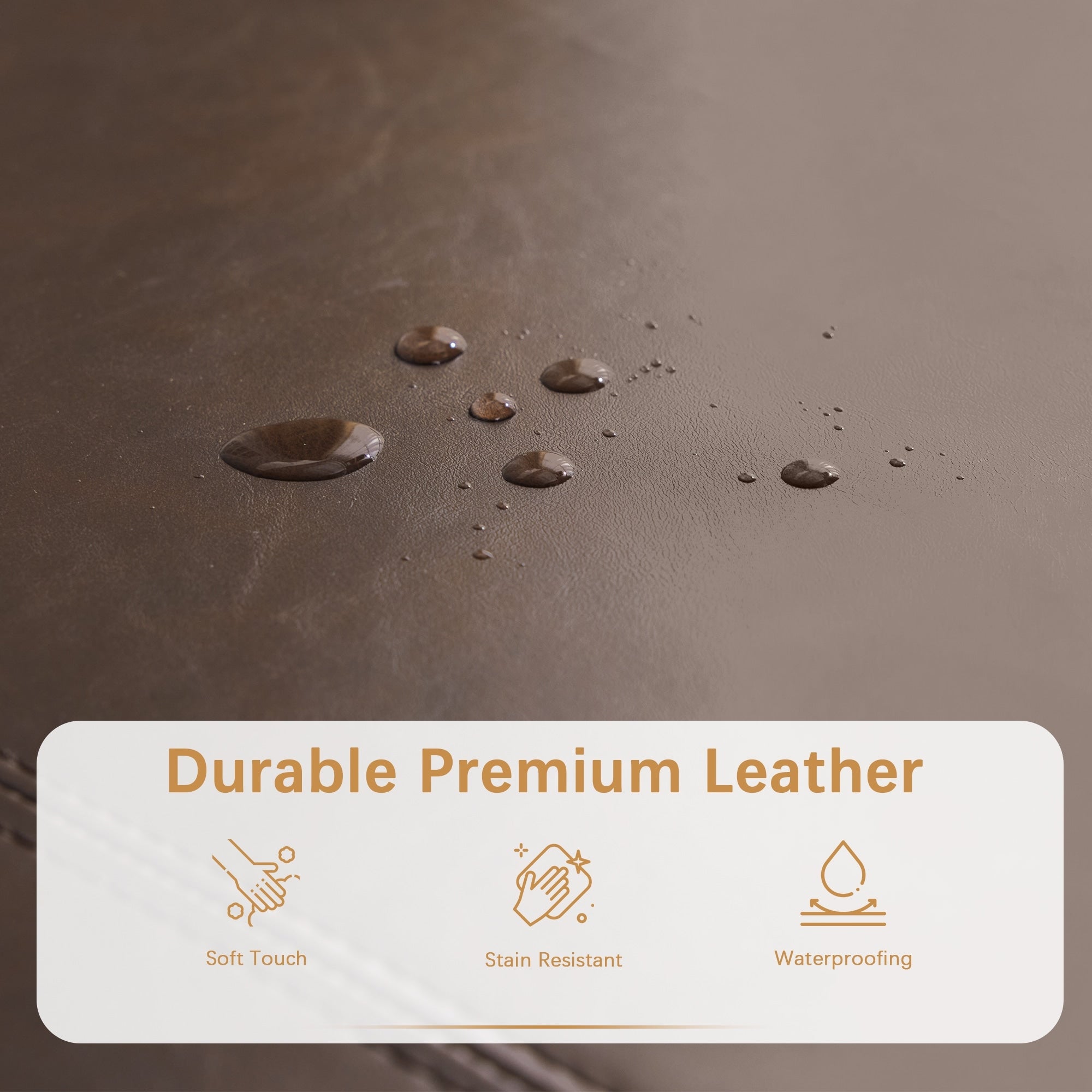 Gepolsterter, rechteckiger Aufbewahrungshocker (50,3 x 17,5 x 18 cm) – Kunstleder