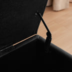 Gepolsterter, rechteckiger Aufbewahrungshocker (50,3 x 17,5 x 18 cm) – Kunstleder