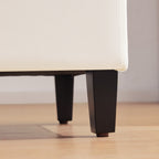 Gepolsterter, rechteckiger Aufbewahrungshocker (50,3 x 17,5 x 18 cm) – Kunstleder