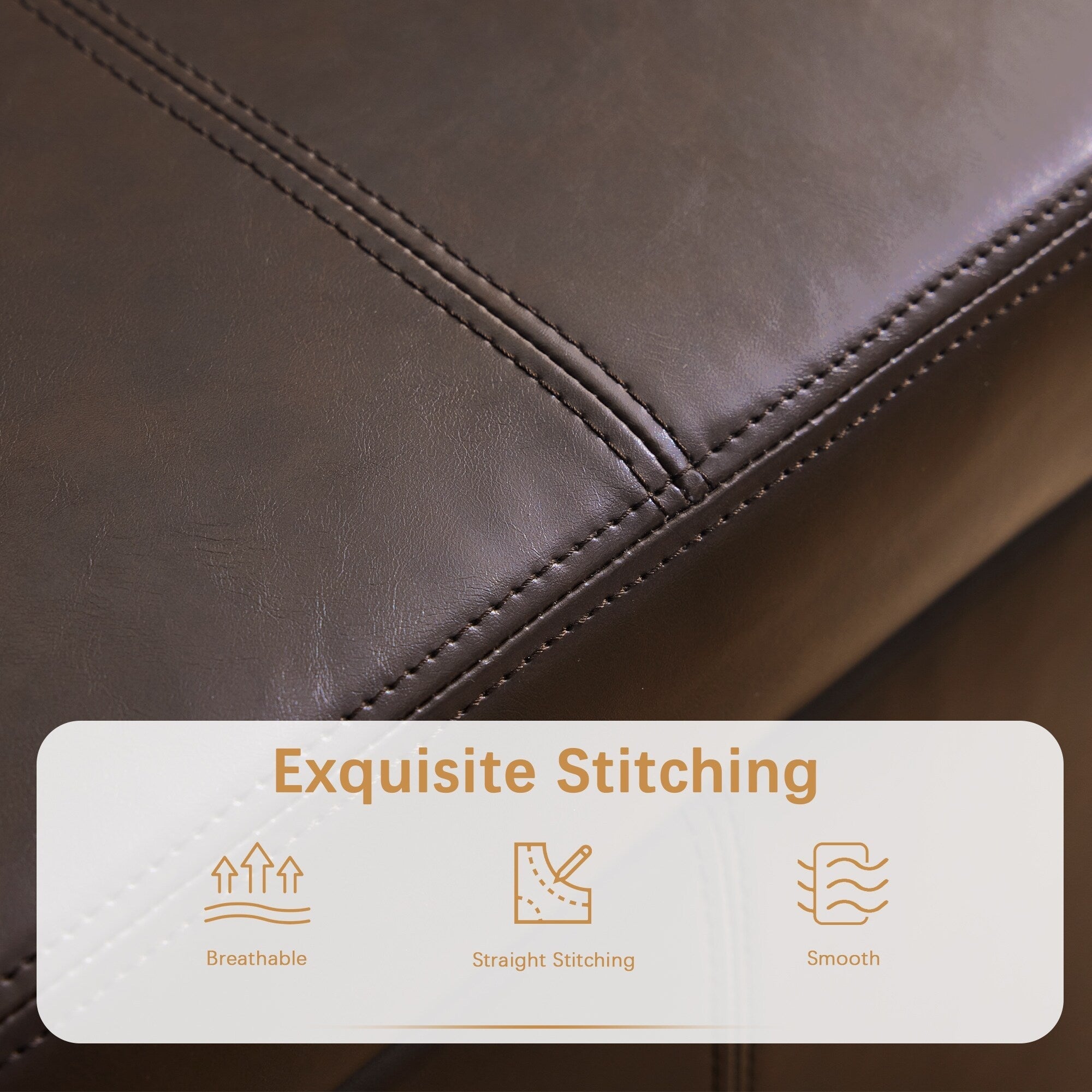 Gepolsterter, rechteckiger Aufbewahrungshocker (50,3 x 17,5 x 18 cm) – Kunstleder