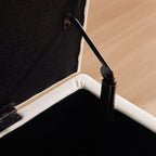 Gepolsterter, rechteckiger Aufbewahrungshocker (50,3 x 17,5 x 18 cm) – Kunstleder