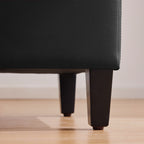 Gepolsterter, rechteckiger Aufbewahrungshocker (50,3 x 17,5 x 18 cm) – Kunstleder