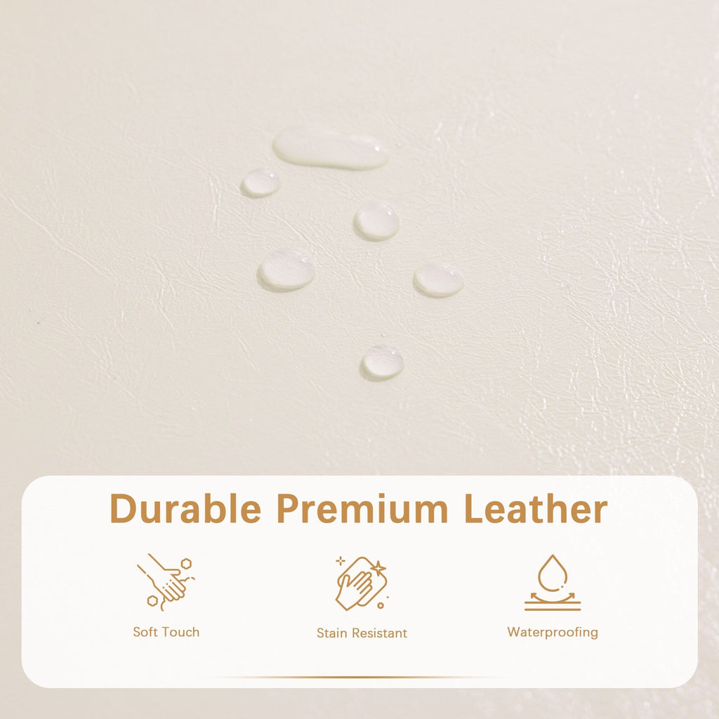 Gepolsterter, rechteckiger Aufbewahrungshocker (50,3 x 17,5 x 18 cm) – Kunstleder