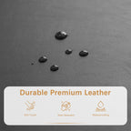 Gepolsterter, rechteckiger Aufbewahrungshocker (50,3 x 17,5 x 18 cm) – Kunstleder