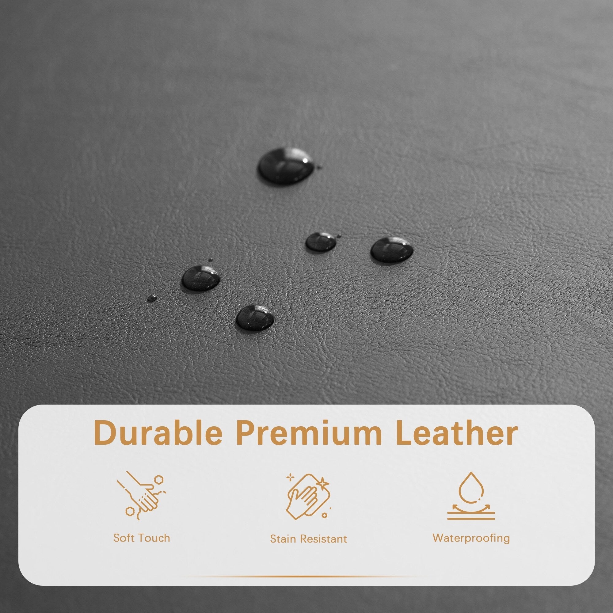 Gepolsterter, rechteckiger Aufbewahrungshocker (50,3 x 17,5 x 18 cm) – Kunstleder