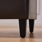 Gepolsterter, rechteckiger Aufbewahrungshocker (50,3 x 17,5 x 18 cm) – Kunstleder