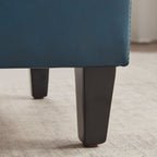 Gepolsterter, rechteckiger Aufbewahrungshocker (50,3 x 17,5 x 18 cm) – Kunstleder