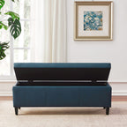 Gepolsterter, rechteckiger Aufbewahrungshocker (50,3 x 17,5 x 18 cm) – Kunstleder