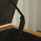 Gepolsterter, rechteckiger Aufbewahrungshocker (50,3 x 17,5 x 18 cm) – Kunstleder