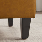 Gepolsterter, rechteckiger Aufbewahrungshocker (50,3 x 17,5 x 18 cm) – Kunstleder