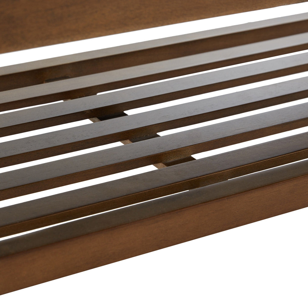 Schuhbank mit Stauraum, Stoffbezug, Massivholz, 43 Zoll (ca. 109 cm) lange, gepolsterte Bank für Wohnzimmer und Schlafzimmer