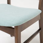 Abrielle Esszimmerstuhl im Mid-Century-Modern-Stil aus gepolstertem Gummibaumholz (2er-Set) von Christopher Knight Home