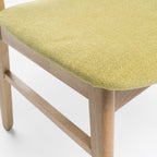 Abrielle Esszimmerstuhl im Mid-Century-Modern-Stil aus gepolstertem Gummibaumholz (2er-Set) von Christopher Knight Home