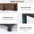 Garderobenständer-Schuhbank-Set für den Eingangsbereich, industrieller Garderobenständer