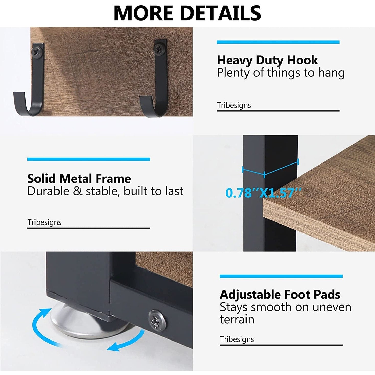 Garderobenständer-Schuhbank-Set für den Eingangsbereich, industrieller Garderobenständer